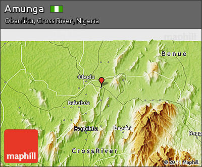 Physical 3D Map of Amunga