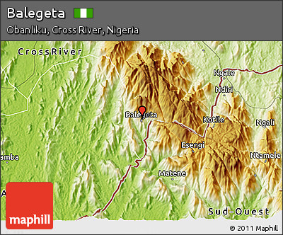 Physical 3D Map of Balegeta