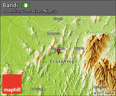 Physical 3D Map of Bandi