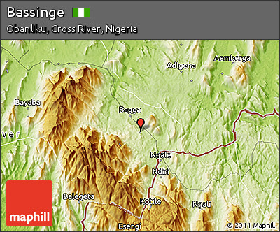 Physical 3D Map of Bassinge