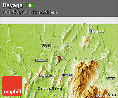 Physical 3D Map of Bayaga