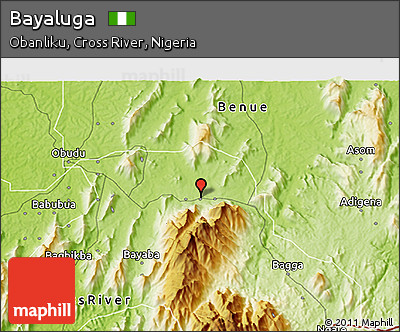 Physical 3D Map of Bayaluga