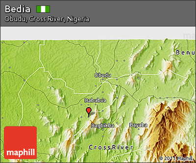 Physical 3D Map of Bedia