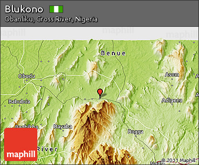 Physical 3D Map of Blukono