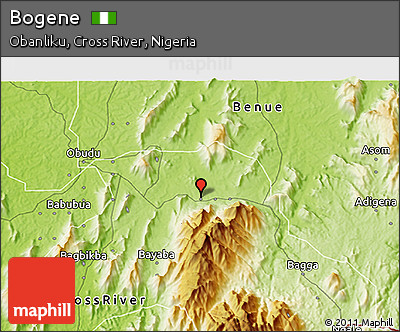 Physical 3D Map of Bogene
