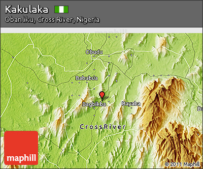 Physical 3D Map of Kakulaka