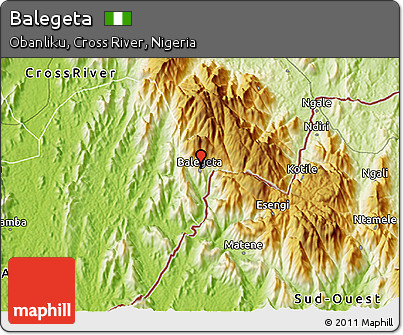 Physical 3D Map of Balegeta