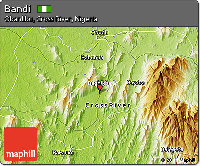 Physical 3D Map of Bandi