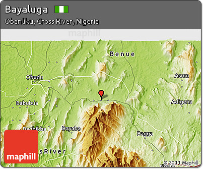 Physical 3D Map of Bayaluga