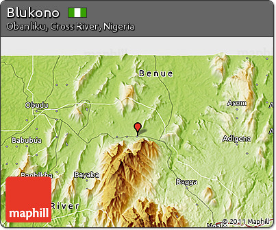 Physical 3D Map of Blukono