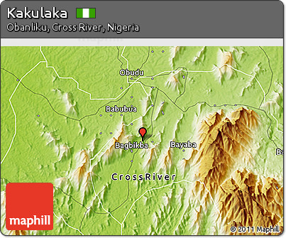Physical 3D Map of Kakulaka