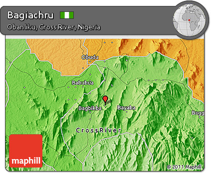 Political 3D Map of Bagiachru