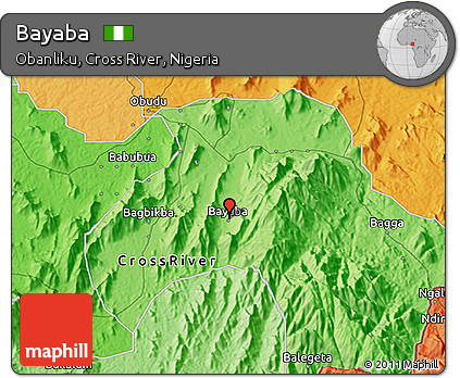 Political 3D Map of Bayaba