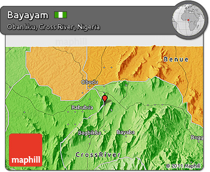 Political 3D Map of Bayayam