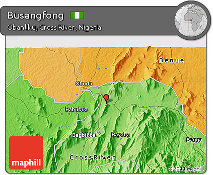Political 3D Map of Busangfong