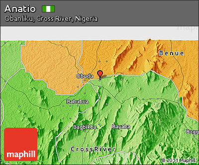 Political 3D Map of Anatio