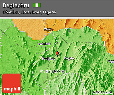 Political 3D Map of Bagiachru