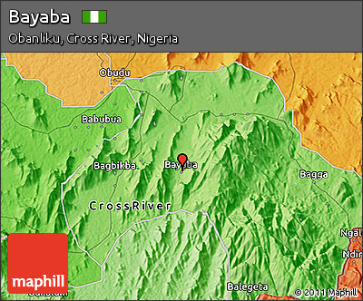 Political 3D Map of Bayaba