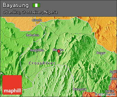 Political 3D Map of Bayasung