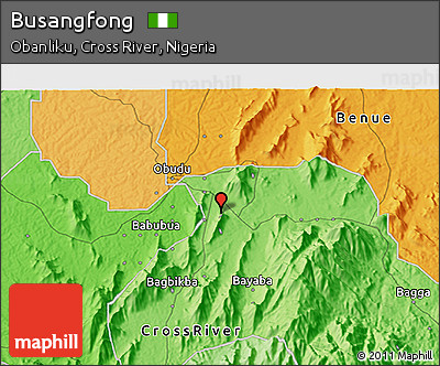 Political 3D Map of Busangfong