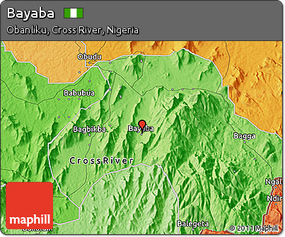 Political 3D Map of Bayaba