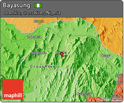 Political 3D Map of Bayasung