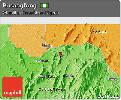 Political 3D Map of Busangfong
