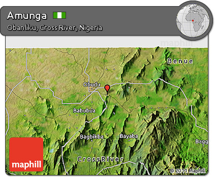 Satellite 3D Map of Amunga