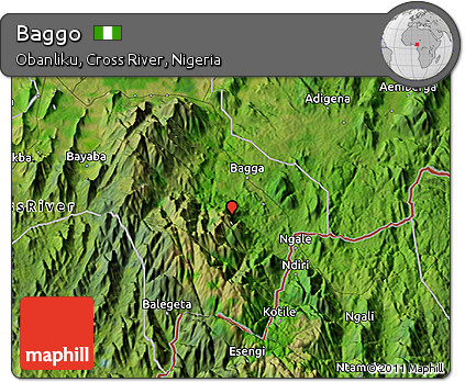 Satellite 3D Map of Baggo
