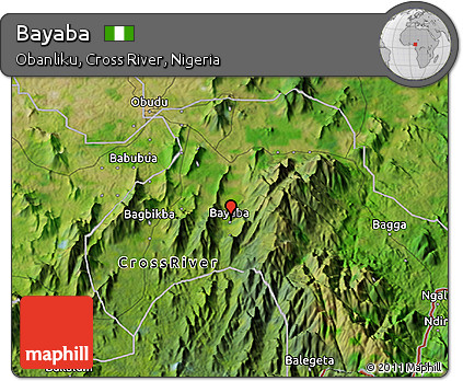 Satellite 3D Map of Bayaba
