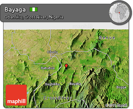 Satellite 3D Map of Bayaga