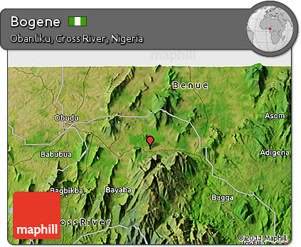 Satellite 3D Map of Bogene