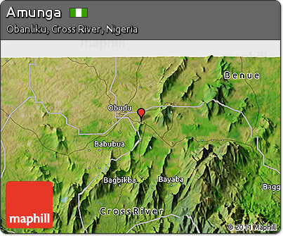 Satellite 3D Map of Amunga