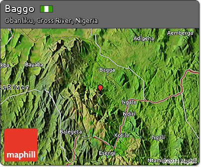 Satellite 3D Map of Baggo