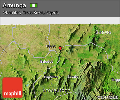 Satellite 3D Map of Amunga