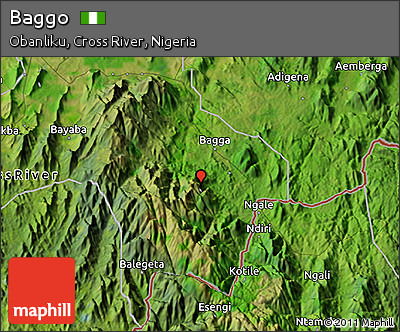 Satellite 3D Map of Baggo