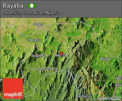 Satellite 3D Map of Bayaba