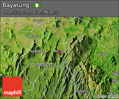 Satellite 3D Map of Bayasung