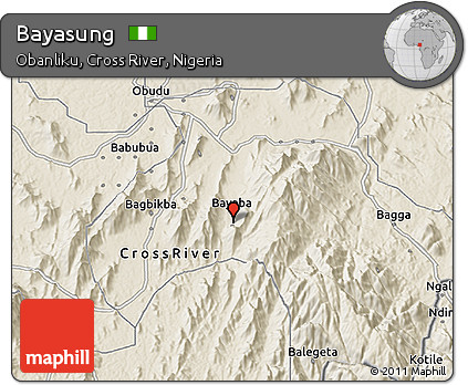 Shaded Relief 3D Map of Bayasung