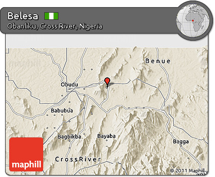 Shaded Relief 3D Map of Belesa