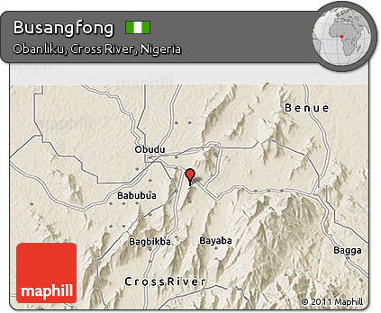 Shaded Relief 3D Map of Busangfong