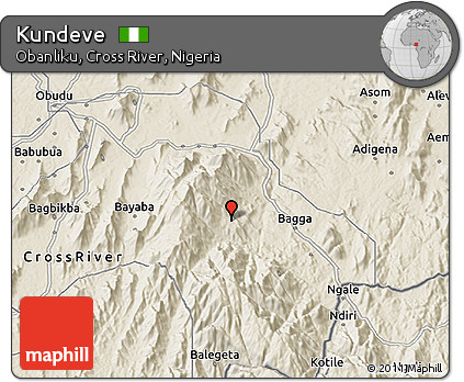 Shaded Relief 3D Map of Kundeve