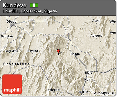 Shaded Relief 3D Map of Kundeve