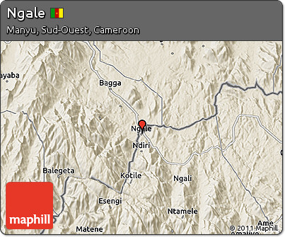 Shaded Relief 3D Map of Ngale