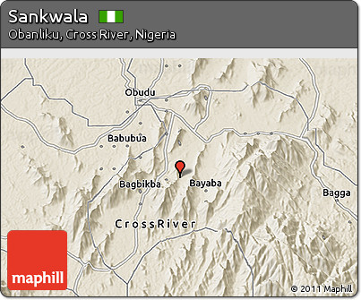 Shaded Relief 3D Map of Sankwala