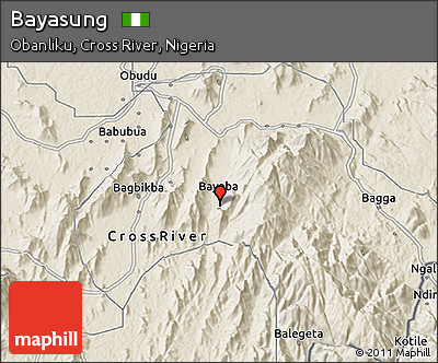 Shaded Relief 3D Map of Bayasung