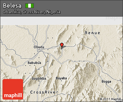 Shaded Relief 3D Map of Belesa