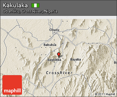 Shaded Relief 3D Map of Kakulaka