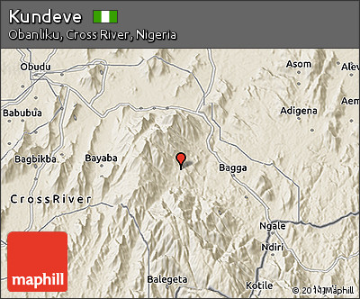Shaded Relief 3D Map of Kundeve