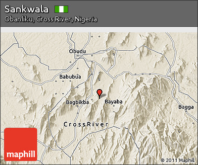 Shaded Relief 3D Map of Sankwala